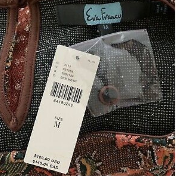 Eva Franco Anthropologie size small sleeveless  Jacquard top in fall colors NWT - Picture 14 of 16